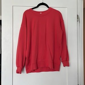 Perfectly Oversized Crew in Coral Pink size 4